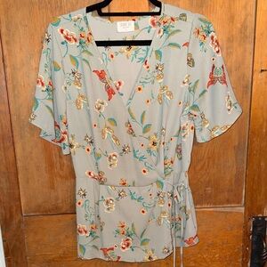Sienna Sky Floral Wrap Top